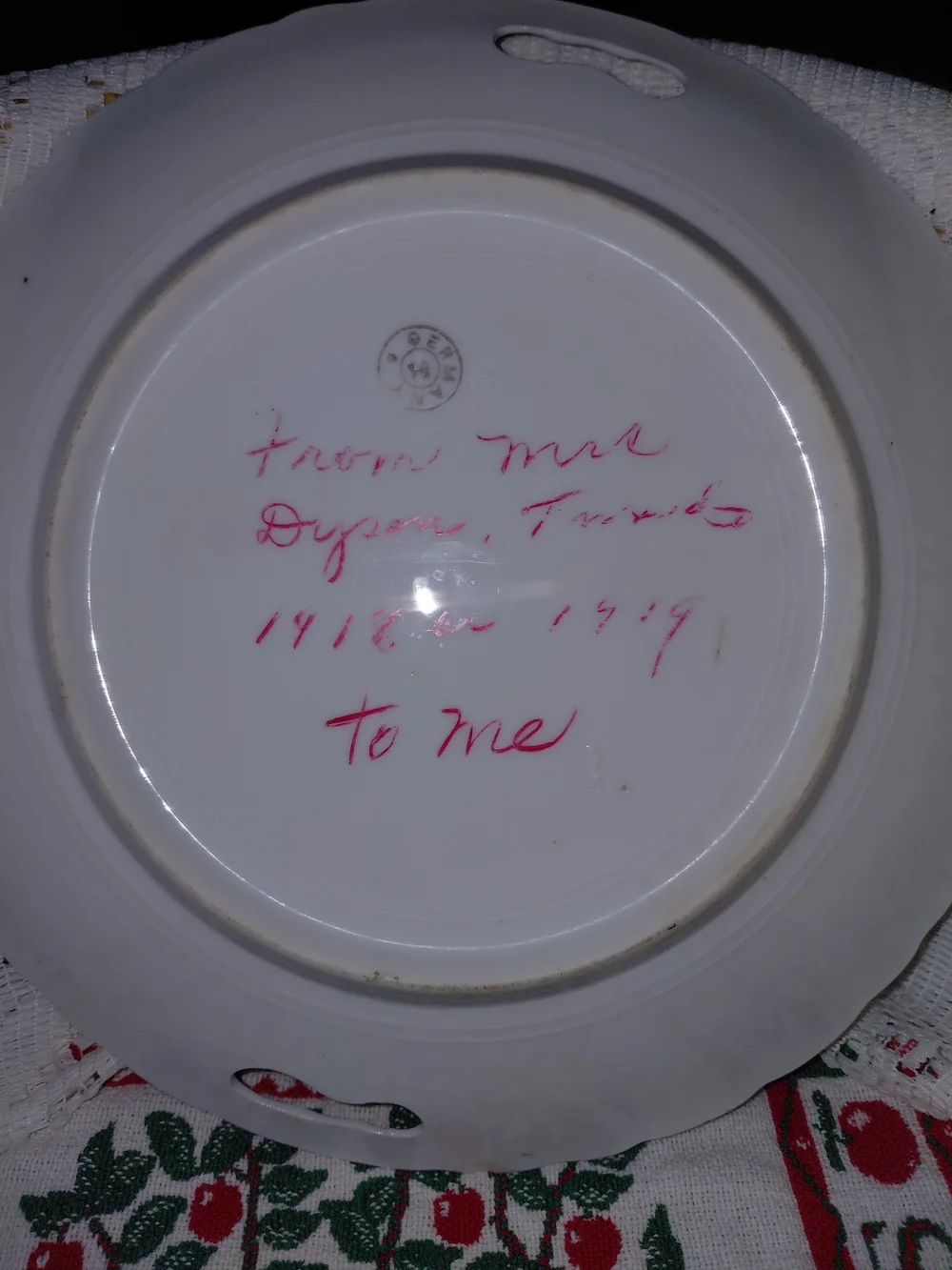 Antique 1918 Rose Floral Porcelain 9